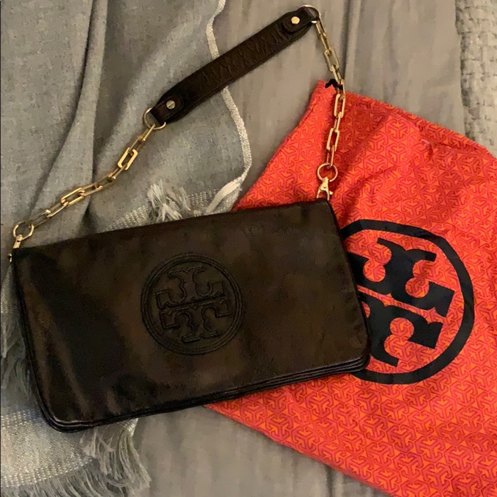 Tory Burch Purse, Black Pebbled Leather